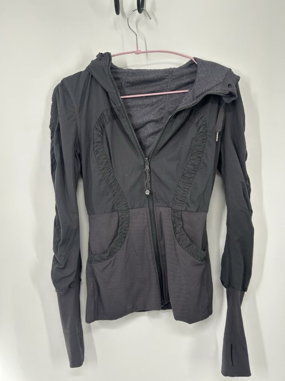 Lululemon Dance Studio Reversible Jacket Size 6 Gray Workout